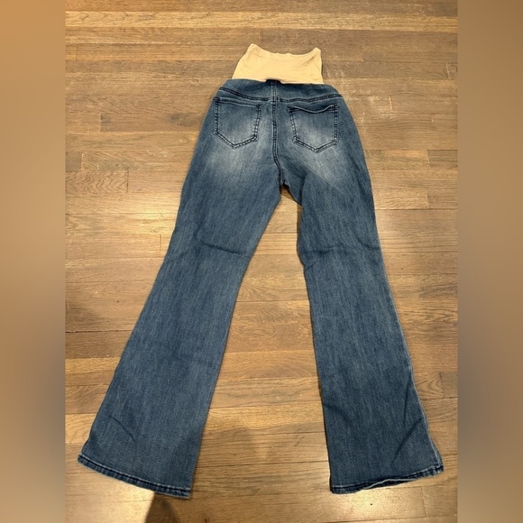 Indigo blue Women's Flared Maternity Blue Jeans size medium - Picture 4 of 7
